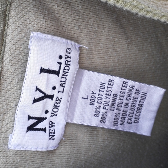 NWOT N.Y.L. Soft Green Zip Up Jacket, Size L - Picture 4 of 8